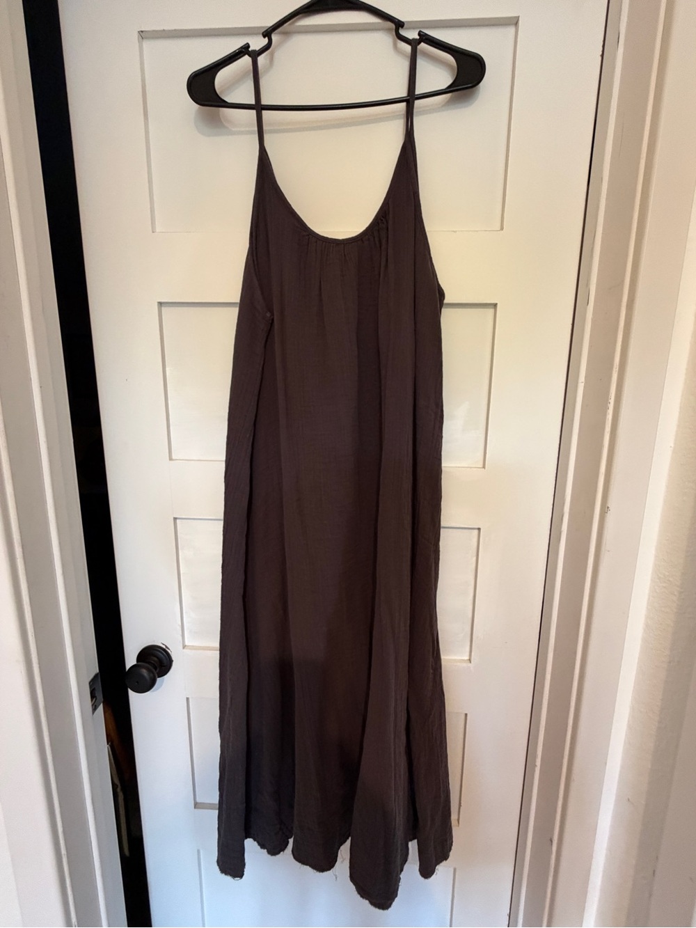 Women’s Coco Cotton Cover-up - Charcoal Gray Maxi Dress